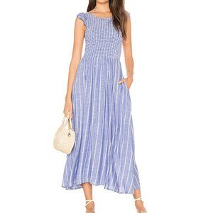 Free People chambray butterflies midi dress